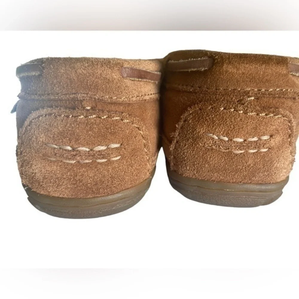L.L. BEAN WICKED GOOD MOCCASIN SLIPPERS BROWN SIZE 2.5-3‎